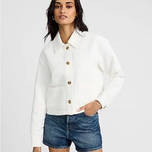 NWT Express Women's White Quilted Lightweight Jacket